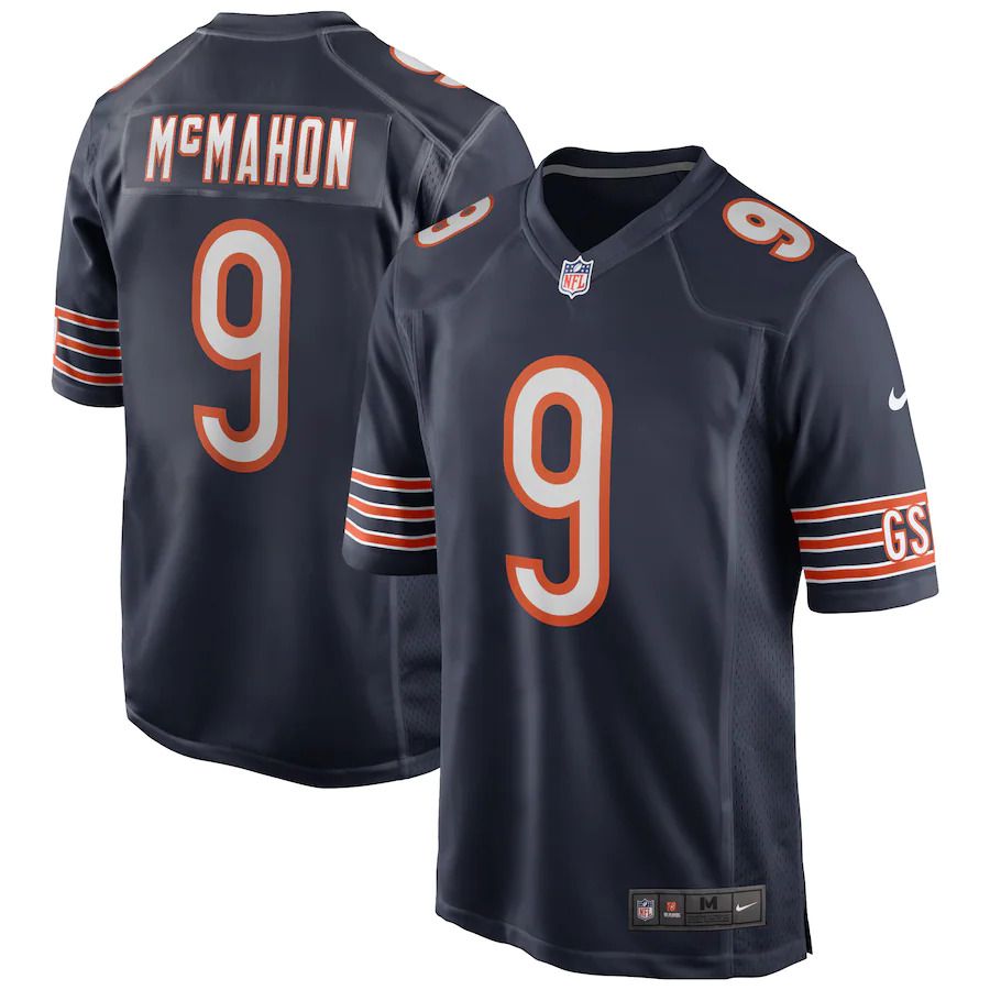 Men Chicago Bears 9 Jim McMahon Nike Navy Game Retired Player NFL Jersey